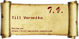 Till Veronika névjegykártya